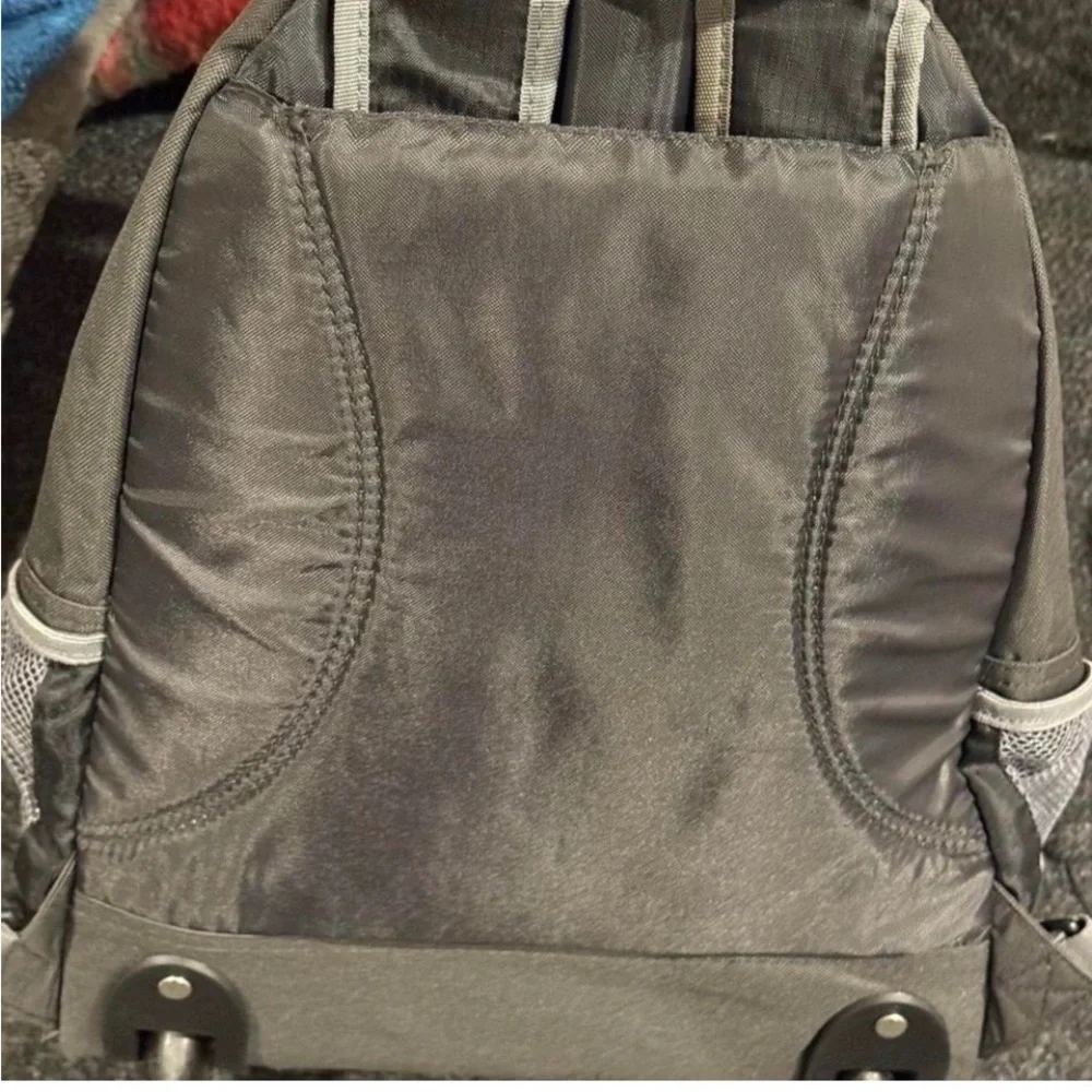 Embark Black Rolling Backpack Telescoping Handle Travel Utility Bag